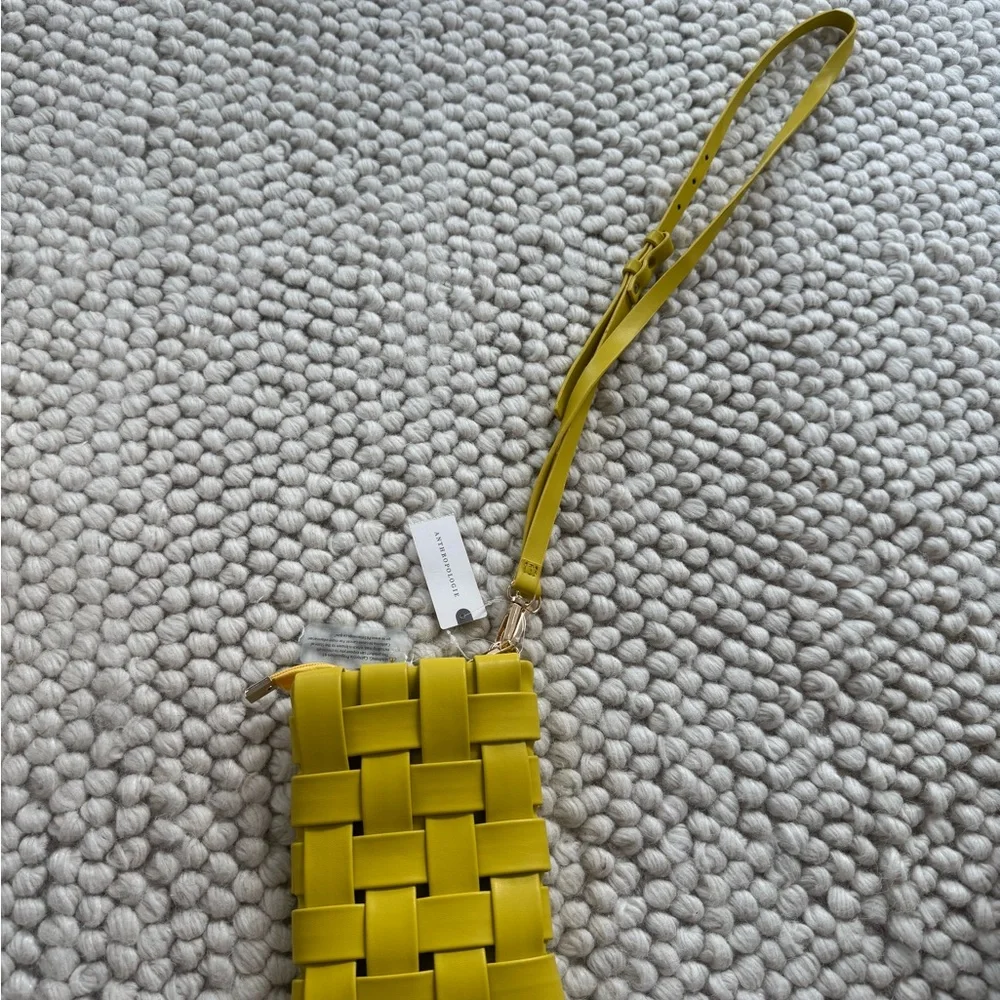 Anthropologie Yellow Woven Crossbody Bag - Picture 10 of 10